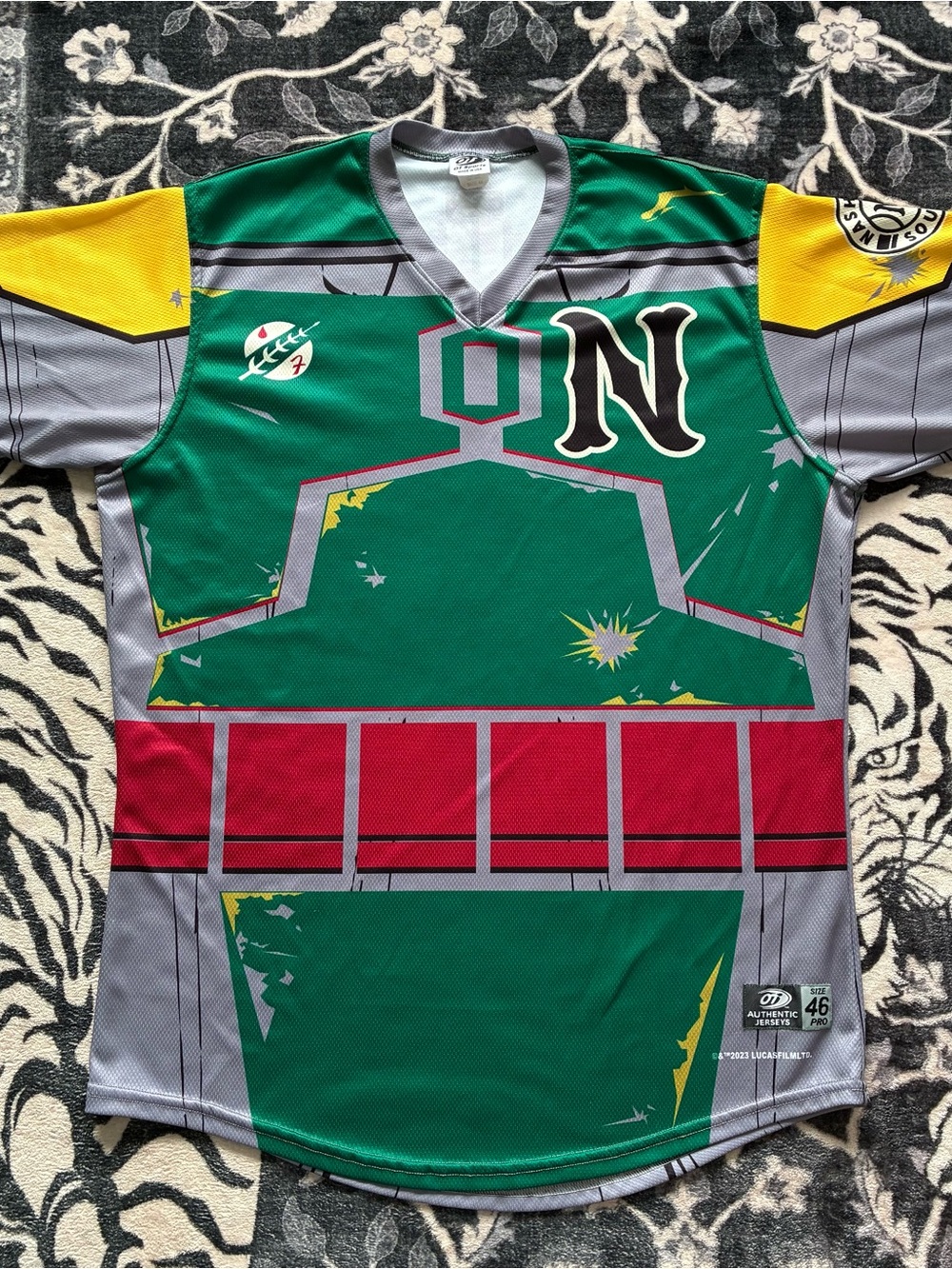 002 - NASHVILLE SOUNDS 2023 STAR WARS NIGHT BOBA FETT JERSEY